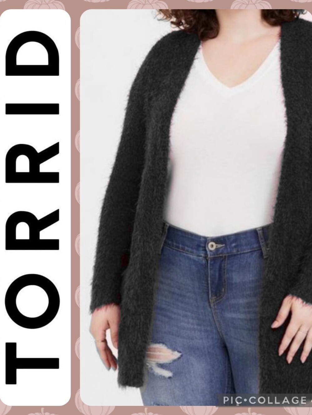 Torrid 0X Fuzzy Eyelash Cardigan - Black